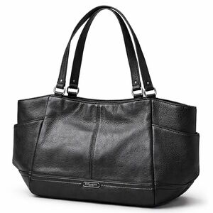 Coach Black Pebbled Leather Shoulder Bag